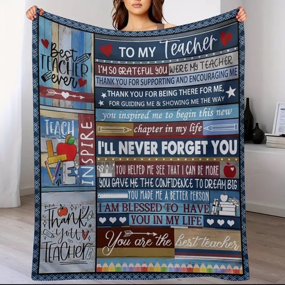 Other - Teacher Appreciation throw blanket - brand new